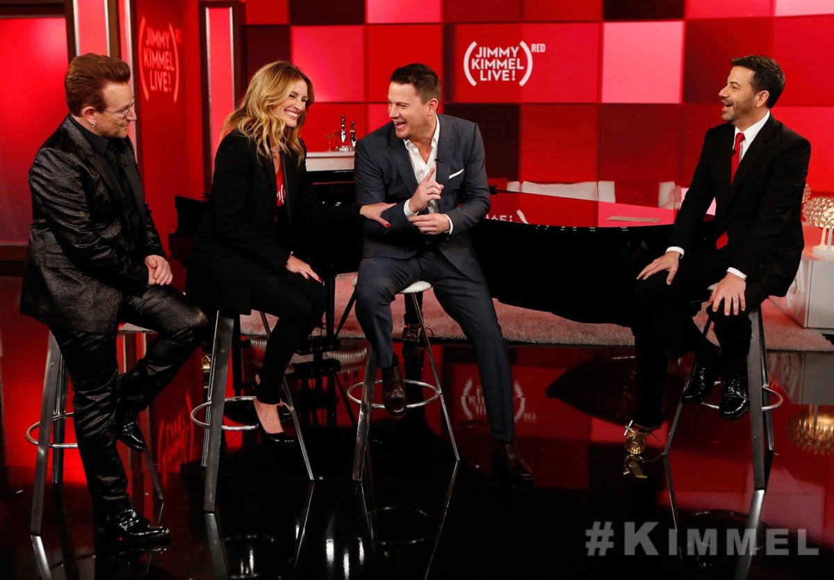 Bono chez Jimmy Kimmel pour (RED)